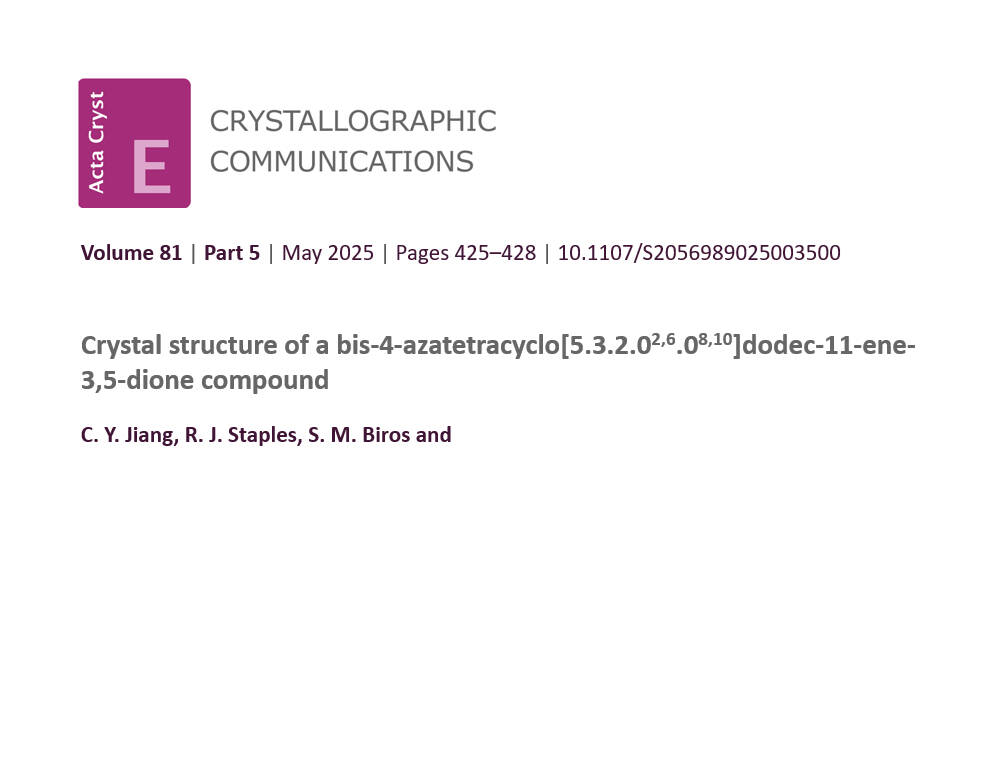 Journal cover of "Crystallographic Communications"